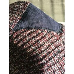 Rebel trui mt 128 Bordeaux blauw wit jongen