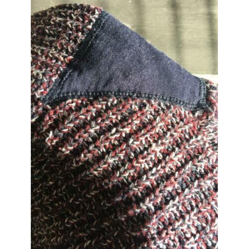 Rebel trui mt 128 Bordeaux blauw wit jongen