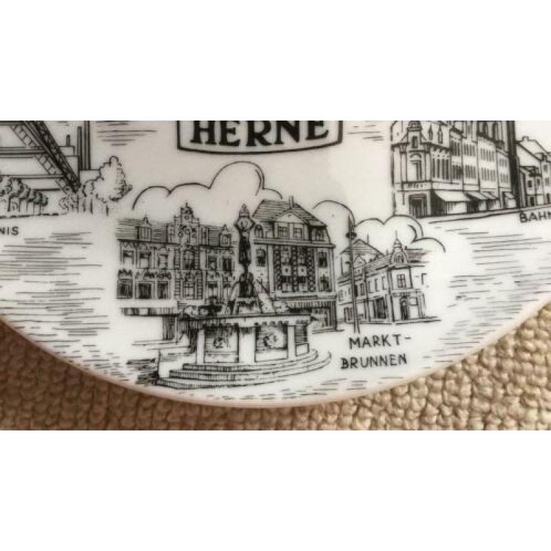 Wanne - Eickel Herne // wandbord diam. 19 cm