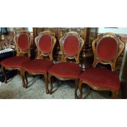 4 prachtige klassieke eethoek stoelen