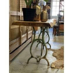 Unieke sidetable, boomstamtafel epoxy, industrieel 228 cm