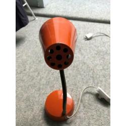 vintage space age bureaulampje oranje
