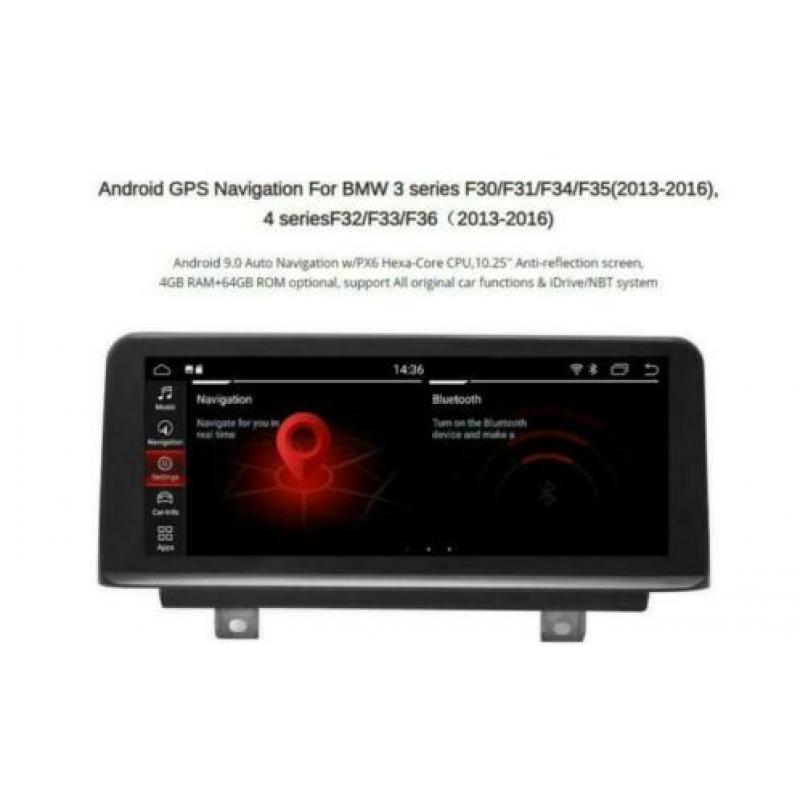 BMW 3serie F30 4serie navigatie dab+ android 9.0 octacore 4G