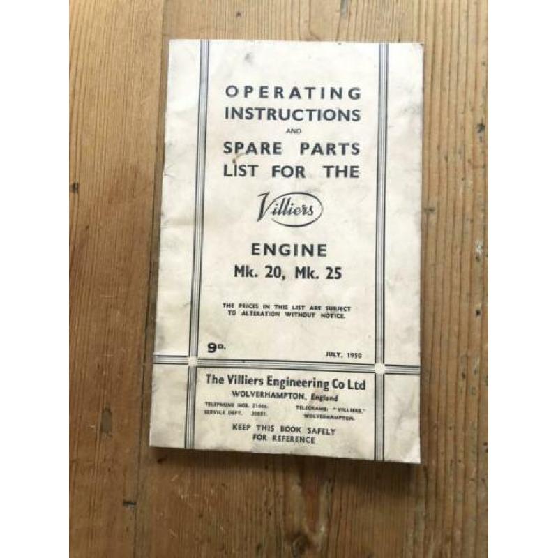 Villiers handleiding 1950