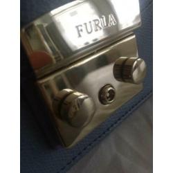Babyblauwe Furla design tas