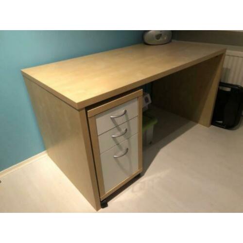 Ikea bureau met laden kastje