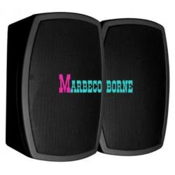 Luidsprekers set 5" Speaker set, in- en outdoor use zwart