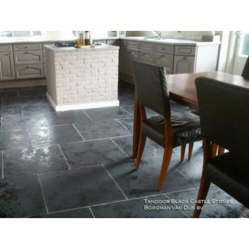DALLEN Castle Stone Black leisteen 60x60 cm antiek verouderd