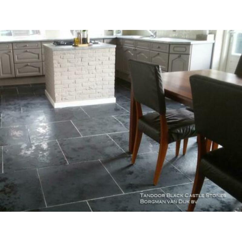 DALLEN Castle Stone Black leisteen 60x60 cm antiek verouderd
