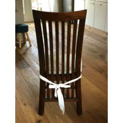 Eettafel stoelen hout landelijk klassiek Gratis kussentjes