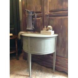 Vintage halkastje, sidetable, wandtafel, hal kastje VdlM