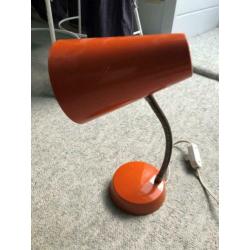 vintage space age bureaulampje oranje