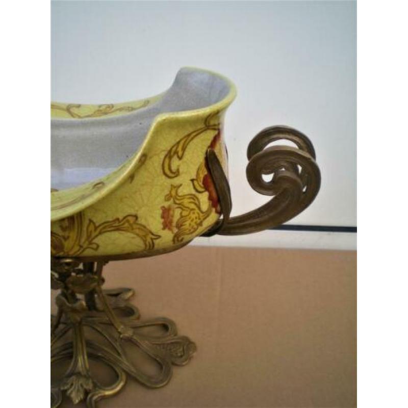 Prachtige art Nouveau schaal op voet