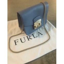 Babyblauwe Furla design tas