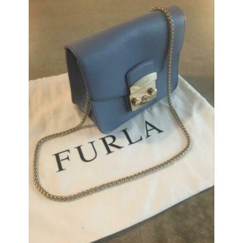 Babyblauwe Furla design tas