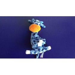 Trias natalis giraf blauw gevlekte knuffel