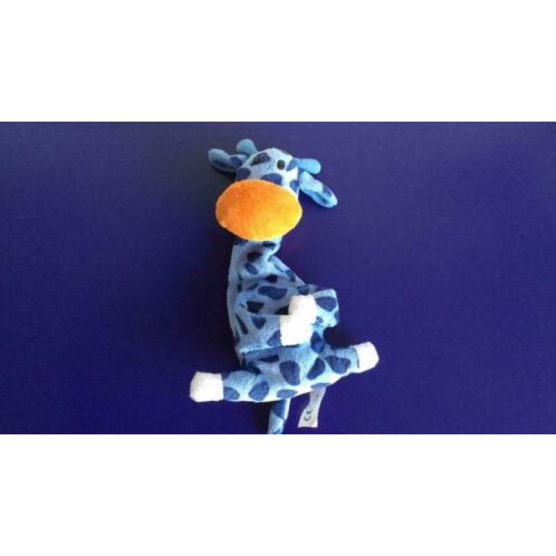Trias natalis giraf blauw gevlekte knuffel