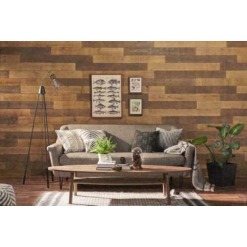 100m2 barnwood wandbekleding, houten panelen unieke uitstral
