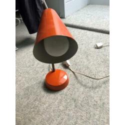 vintage space age bureaulampje oranje