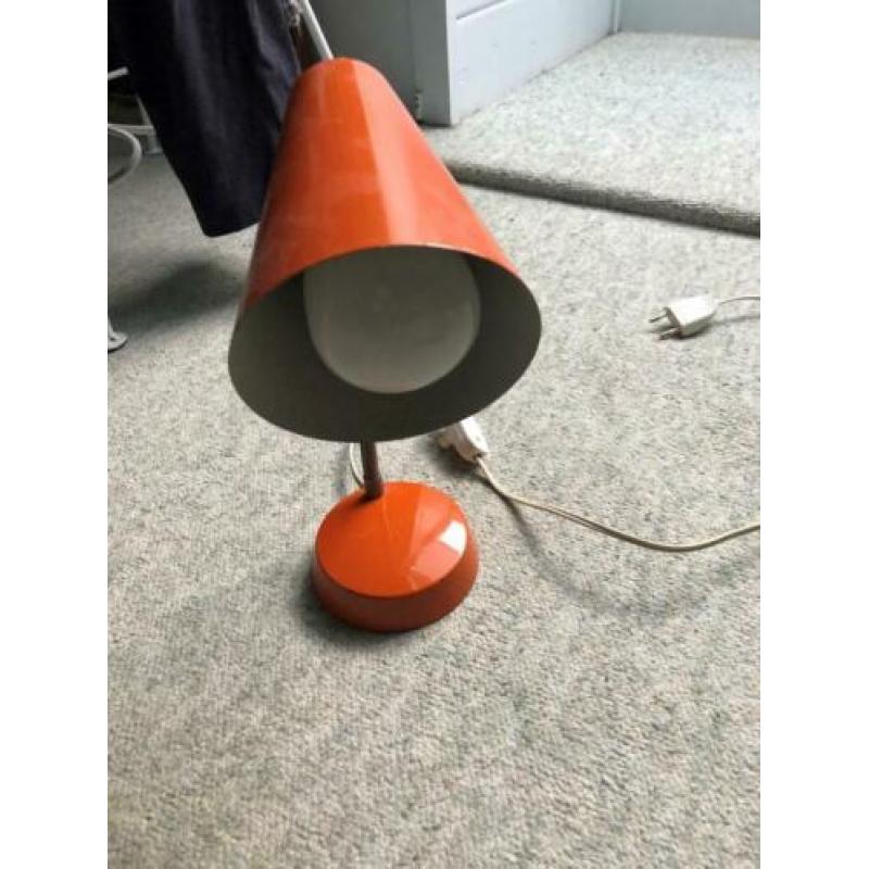 vintage space age bureaulampje oranje