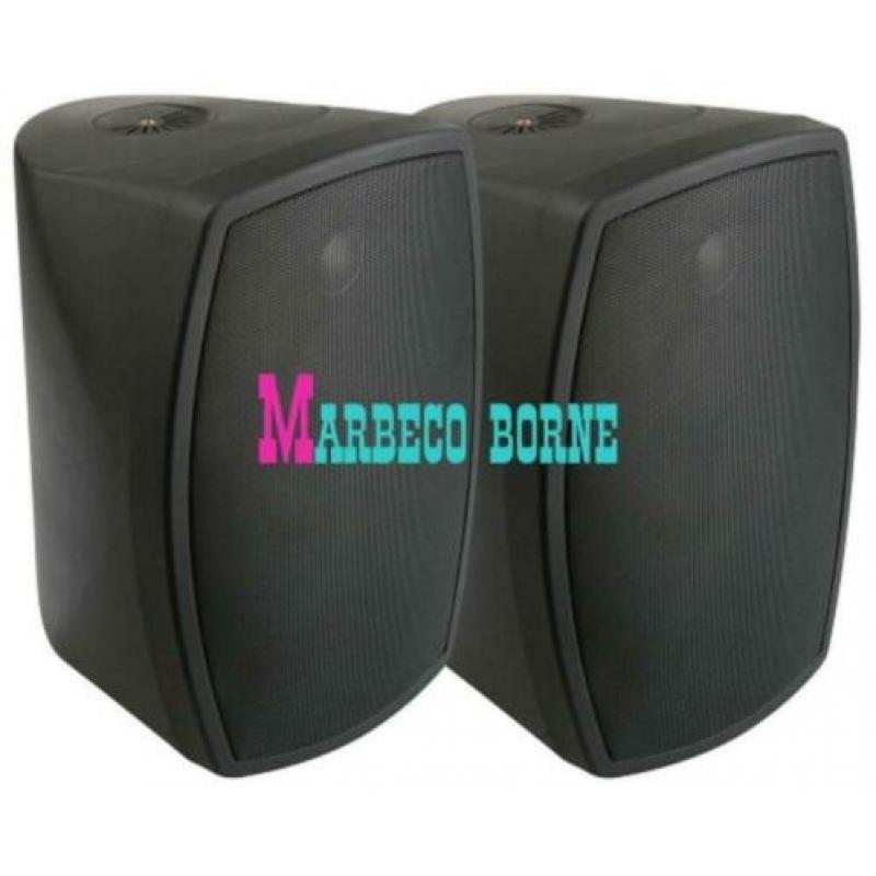 Luidsprekers set 5" Speaker set, in- en outdoor use zwart
