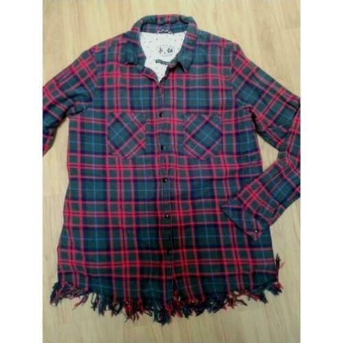Scotch & Soda Amsterdams blauw geruite blouse maat 2