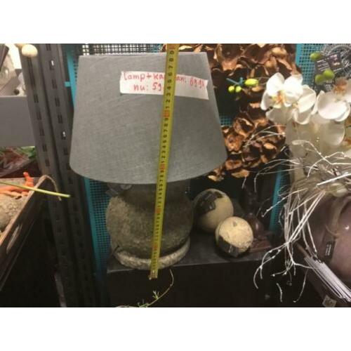 Stenen lamp +kap samen 59,95NIEUW Brynxz