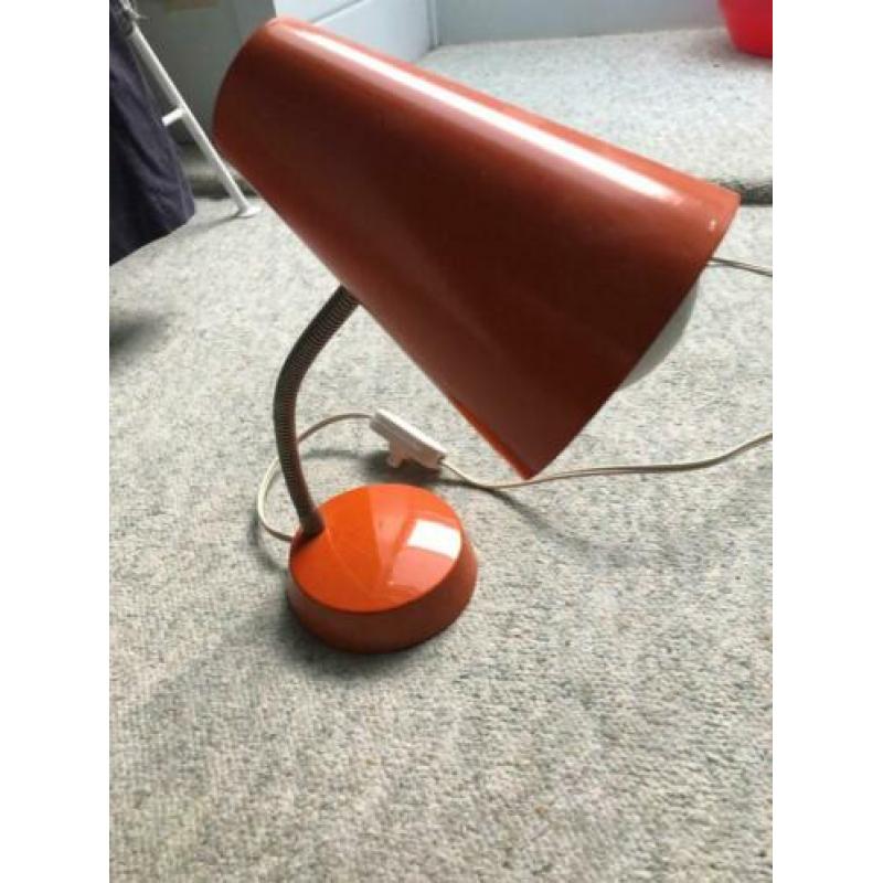 vintage space age bureaulampje oranje