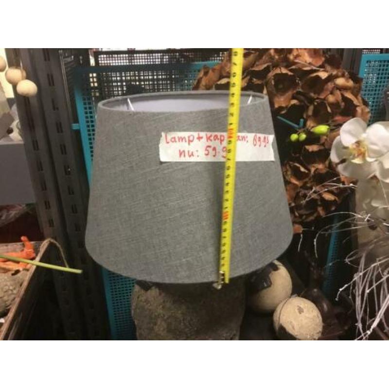 Stenen lamp +kap samen 59,95NIEUW Brynxz