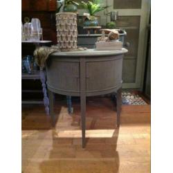 Vintage halkastje, sidetable, wandtafel, hal kastje VdlM