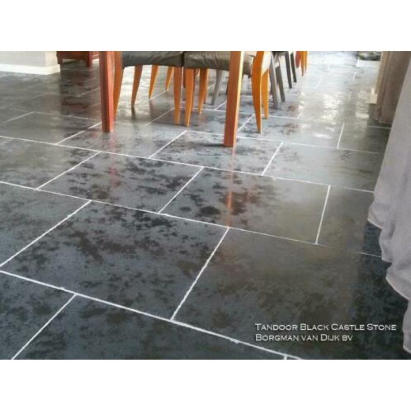 DALLEN Castle Stone Black leisteen 60x60 cm antiek verouderd