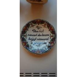 bordjes met spreuk