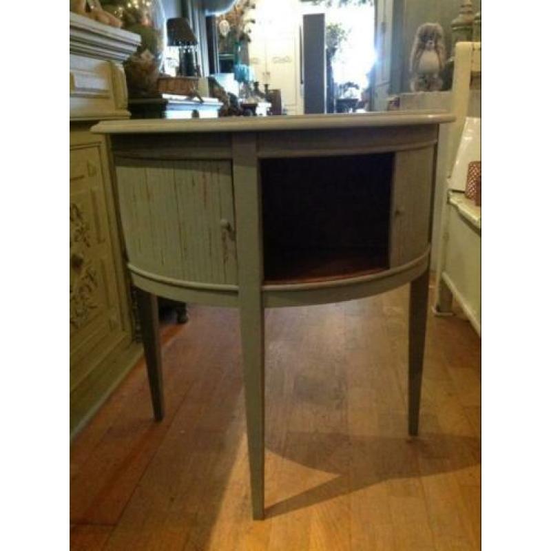 Vintage halkastje, sidetable, wandtafel, hal kastje VdlM