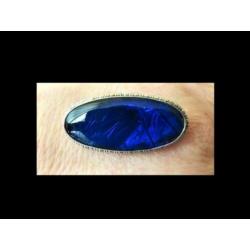 Drie Zilveren Broches met Bijzonder Stenen!!!