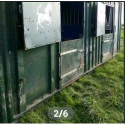 Zeecontainer met 2 paardenboxen