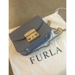 Babyblauwe Furla design tas