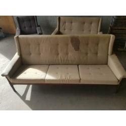 Unieke vintage topform set . 1x fauteuil 1x 2zits en 1x 3zit