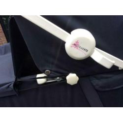 Prachtige donkerblauwe kinderwagen 2 in 1 merk mutseart