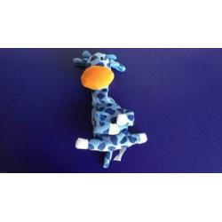 Trias natalis giraf blauw gevlekte knuffel