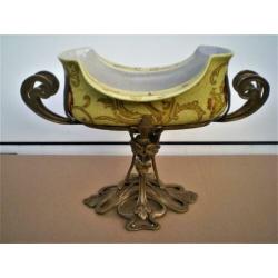 Prachtige art Nouveau schaal op voet