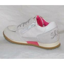 SHOESME maat 29 veter/rits witleer sterren gratis verzenden
