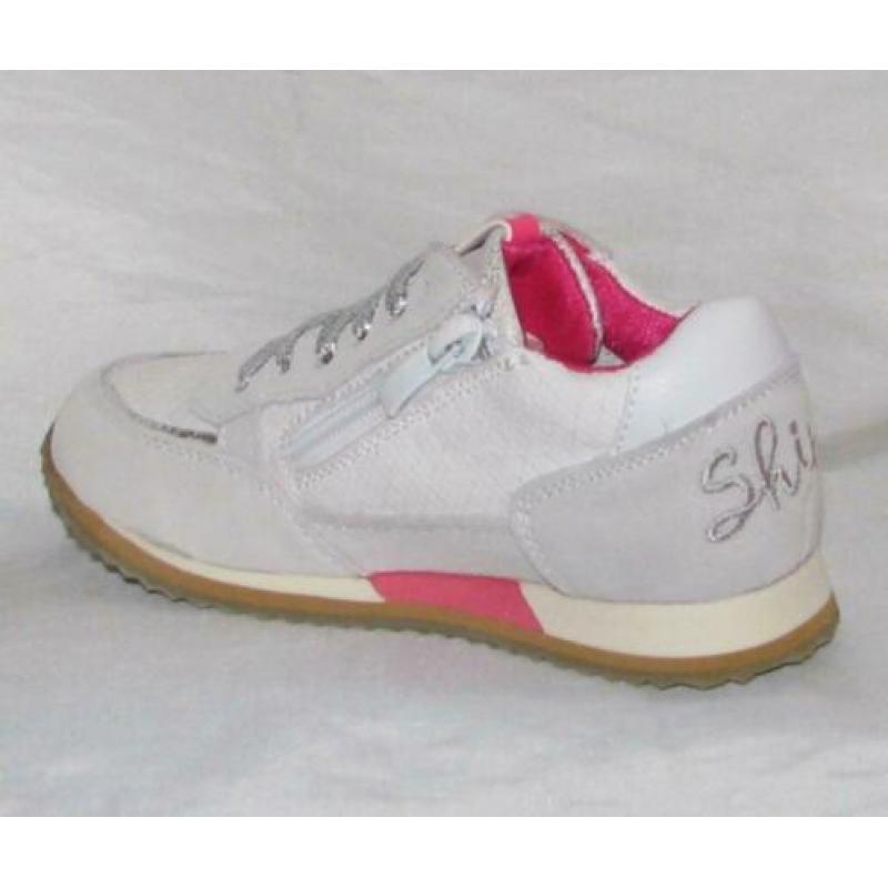 SHOESME maat 29 veter/rits witleer sterren gratis verzenden