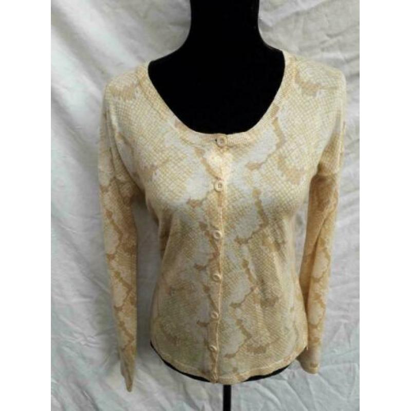 FFC voorjaars truitje dunne wol met kashmir maat 30/40 Geel