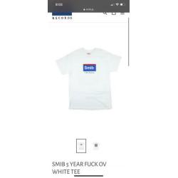 Smib 5 year fuck ov white tee (maat xxl) sumibu patta