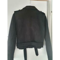 suede dames biker jasje