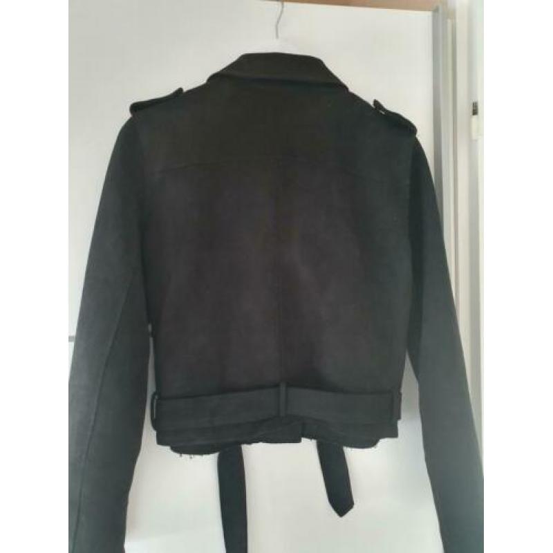 suede dames biker jasje