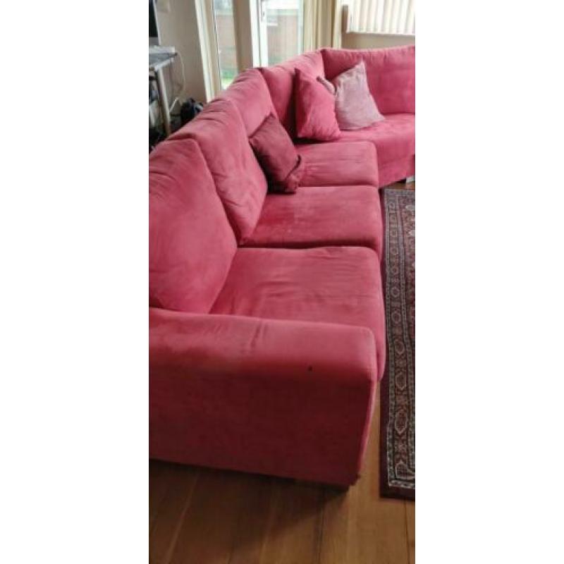 Hoekbank met alcamara bekleding