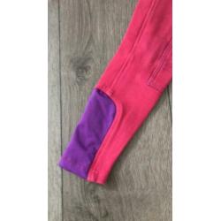 Paardrijbroek roze met paars maat 116 merk OHP
