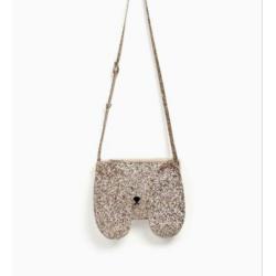 Glittertasje konijn. Oud roze, goud, rosé. Nieuw!!