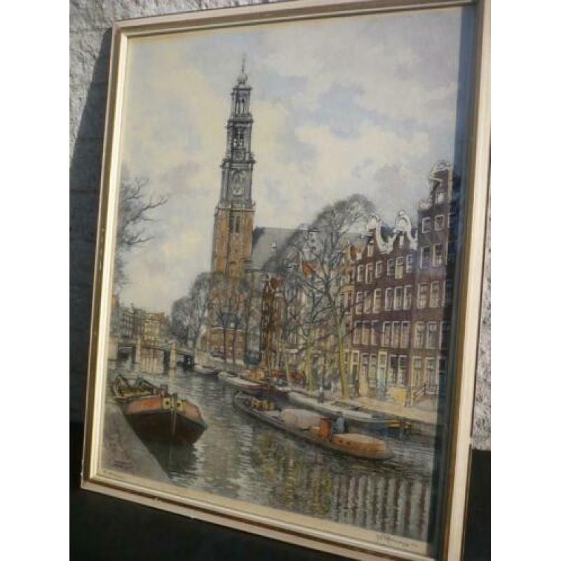 H E Roodenburg Kleurenets Westertoren Prinsengracht A'dam